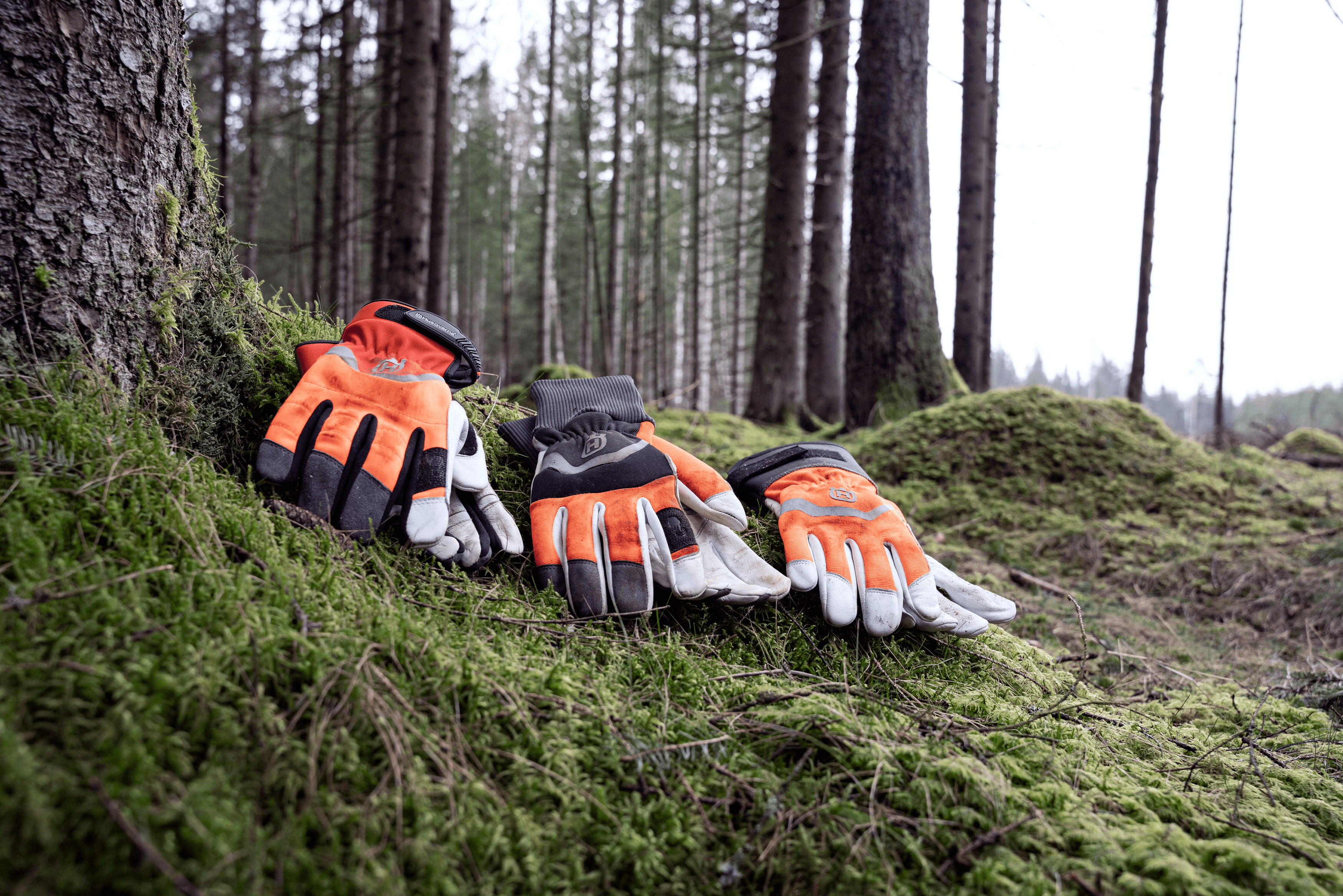 three pair of gloves